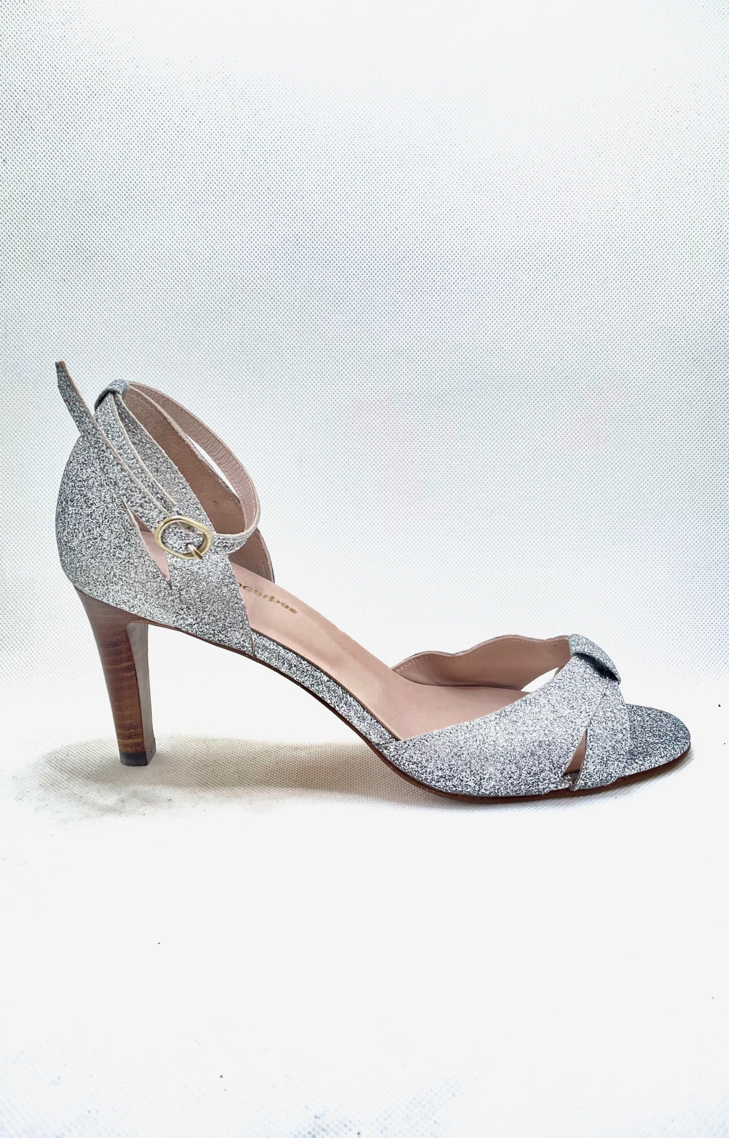 41 - Gabrielle Paillette Argent - 7cm fin lamellé